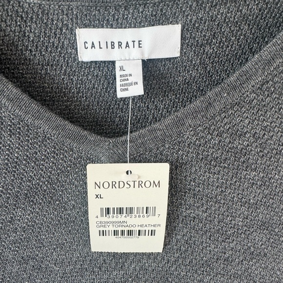 CALIBRATE Grey Tornado Heather Sweater NWT* - Picture 3 of 3
